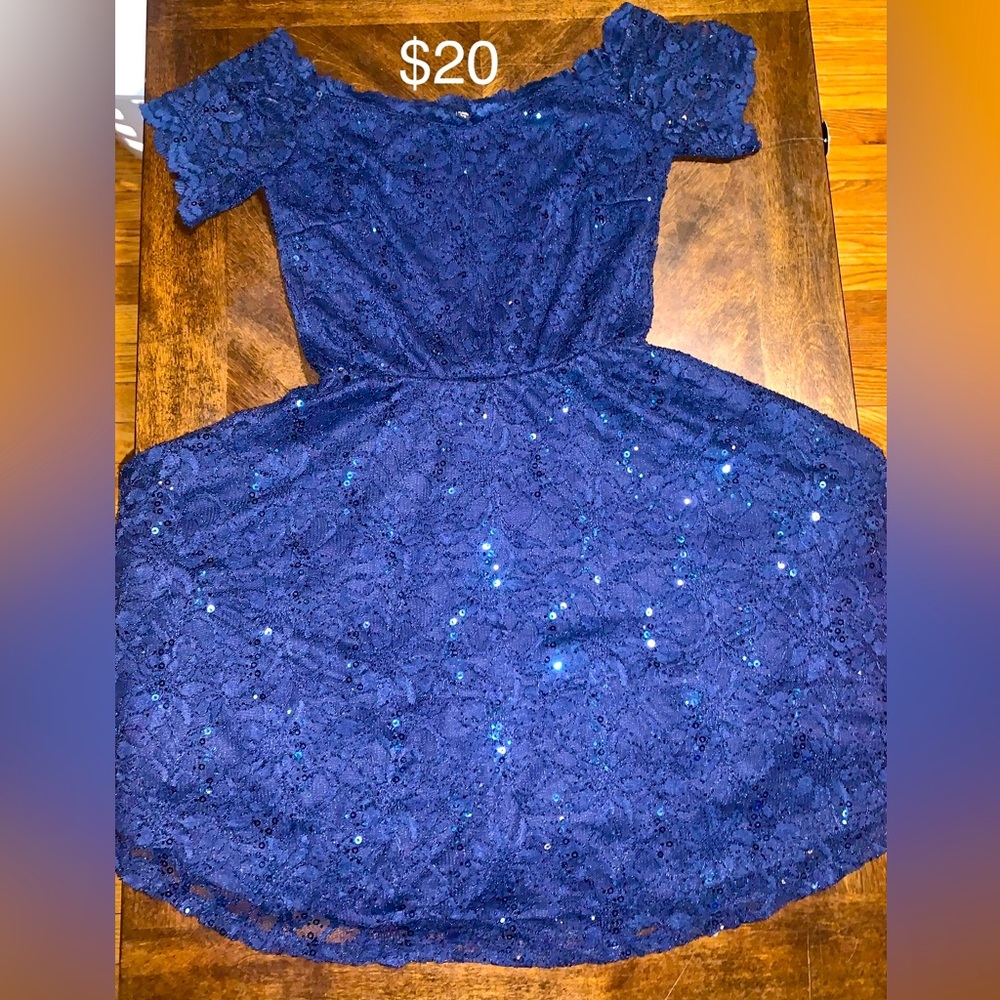 Jump Apparel Lace Off-the-Shoulder Dress